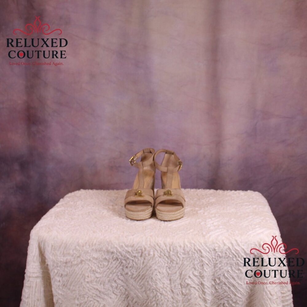 Beige Ralph Lauren Espadrille Wedges